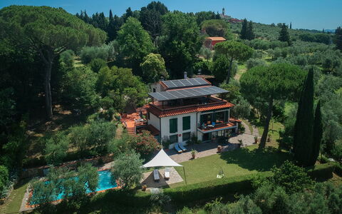 Chianti Hills Apartment, Pool, Ac: Arbusto, Giardino, Tempo Libero, Estate, Shade, Prato, Eco Hotel, Cortile, Hacienda, Backyard
