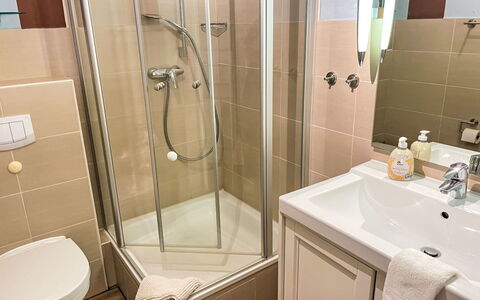Laerchenshus: Marrone, Idraulico Fixture, Proprietà, Lavello, Doccia Porta, Rubinetto, Specchio, Bagno, Doccia
