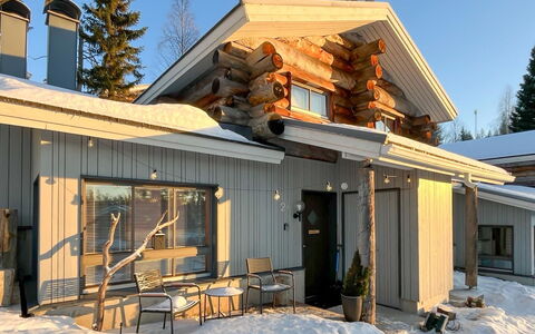 Rukaköngäs 27: Legna, Neve, Villetta, Inverno, Tetto, Casa, Congelamento, Log Cabin, Raccordo, Pendenza