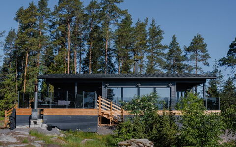 Sjöboda Hill: Portico, Shade, Deck, Suono, Log Cabin, Balcone, Eco Hotel, Larice, Struttura Esterna