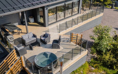 Sjöboda Hill: Legna, Tetto, Materiale Composito, Casa, Deck, Portico, Villetta, Shade, Estate, Mobili Da Esterno