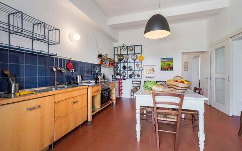 Poggetti San Luigi Country Home Follonica: Cabinetry, Mobilia, Controsoffitto, Tavolo, Proprietà, Sedia, Cucina, Legna, Interior Design, Costruzione