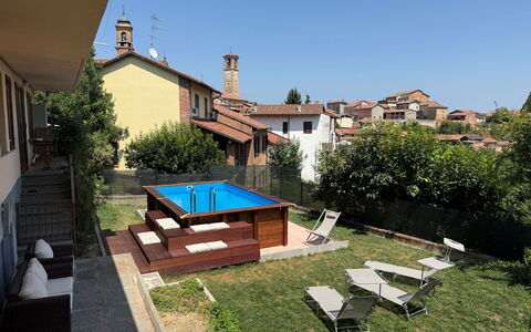 Castagnole Monferrato 200: Piscina, Materiale Composito, Tempo Libero, Backyard, Ricorrere, Shade, Cortile, Eco Hotel, Design, Cortile