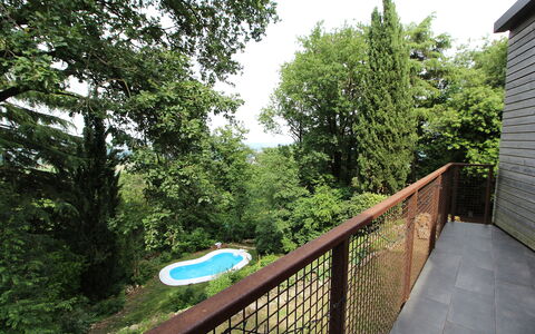 Casa Delle Eriche, Colli Euganei, Pool, Wifi: Foglia, Legna, Corrimano, Giardino, Shade, Recinzione, Backyard, Colonna, Balcone, Cortile