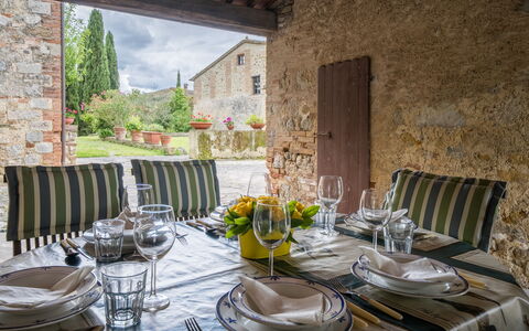 La Palazzina, Ville Di Corsano, Home And Pool: Mobilia, Parete, Tavolo, Cucina & Sala Da Pranzo Tavolo, Tavola, Sedia, Casa, Sala Da Pranzo, Serveware, Ristorante