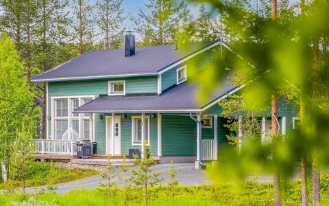 Rukan Tunturituuli: Legna, Neve, Villetta, Inverno, Tetto, Casa, Congelamento, Log Cabin, Raccordo, Pendenza