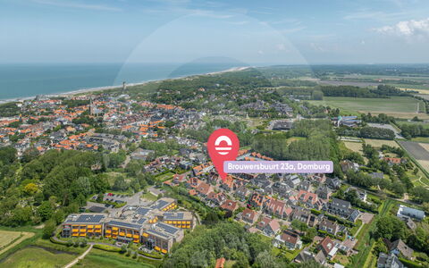 Domburgse Oase: Zona Residenziale, Urban Design, Visione Globale, Appartamento, Estate, Sobborgo, Fotografia Aerea, Landscaping, Piantagione, Città Universitaria