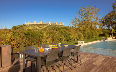 Il Borgo, Borgo Campassini, Monteriggioni: Mobilia, Tavolo, Mobili Da Esterno, Sedia, Tavolo Esterno, Cucina & Sala Da Pranzo Tavolo, Giardino, Shade, Backyard, Eco Hotel