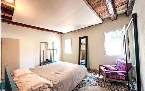La Casa di Cri': Pavimento, Interior Design, Pavimentazione, Parete, Mobilia, Legna, Soffitto, Camera Da Letto, Letto, Camera