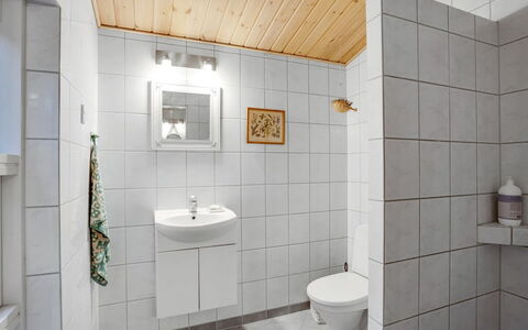 Floora - 20M from the Sea: Parete, Pavimentazione, Idraulico Fixture, Pavimento, Interior Design, Lavello, Bagno, Soffitto, Piastrella, Gabinetto