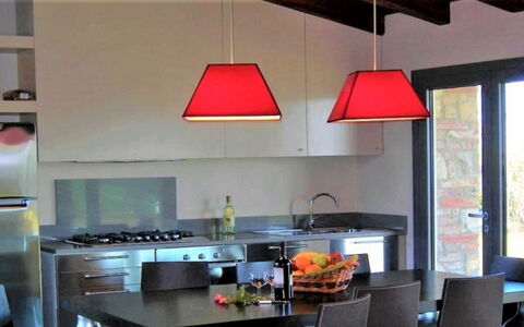 Villa la Tabaccaia: Interior Design, Mobilia, Lampada, Pavimentazione, Cucina, Soffitto, Illuminazione, Casa, Pavimento, Camera