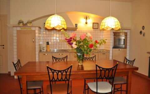 Podere della Madonna Villa: Mobilia, Interior Design, Pavimentazione, Lampada, Legna, Sedia, Tavolo, Soffitto, Pavimento, Sala Da Pranzo