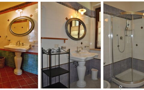 Podere della Madonna Villa: Parete, Interior Design, Idraulico Fixture, Bagno, Pavimentazione, Lavandino Del Bagno, Pavimento, Rubinetto, Idraulico, Lavello