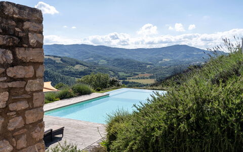 Villa Collinette: Collina, Catena Montuosa, Piscina, Cresta, Agriturismo