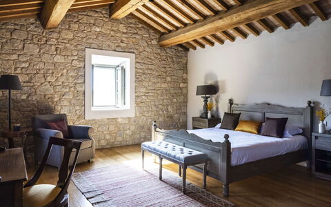 Villa Collinette: Mobilia, Interior Design, Parete, Legna, Pavimentazione, Soffitto, Letto, Camera Da Letto, Camera, Illuminazione