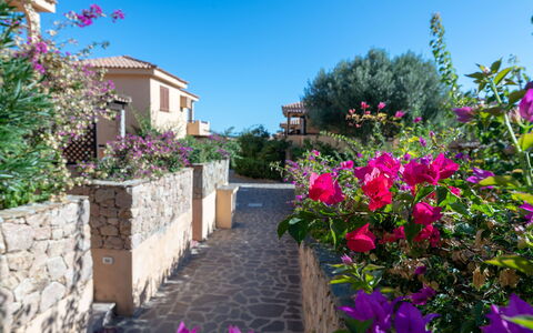Golfo Aranci Apartments With Ac: Giardino, Landscaping, Villa, Hacienda, Wildflower, Balcone, Giardino Botanico, Eco Hotel, Resort Citta '