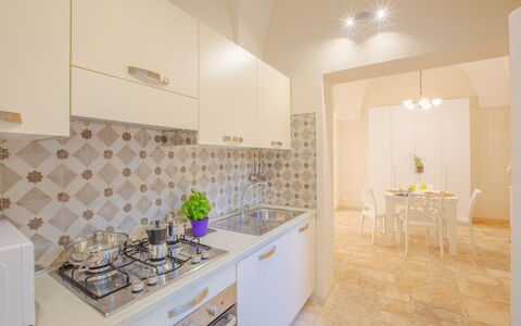 Casa Ettore: Interior Design, Pavimentazione, Pavimento, Soffitto, Controsoffitto, Cucina, Camera, Apparecchio Major, Illuminazione, Elettrodomestico Da Cucina