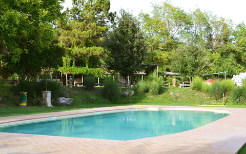Appartamento Il Cantico Del Gallo, Wifi, Near Peru: Piscina, Albero, Ricorrere, Shade, Giardino, Mobili Da Esterno, Tempo Libero, Backyard, Landscaping, Giochi D'Acqua
