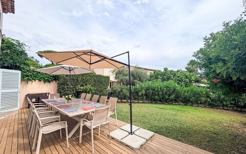 Laura: Mobilia, Mobili Da Esterno, Sedia, Tavolo, Tavolo Esterno, Shade, Ombrello, Giardino, Cortile, Backyard