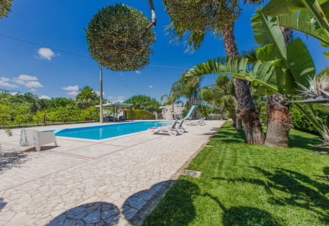 Trullo Poggio Con Piscina: Blu, Albero, Shade, Ricorrere, Piscina, Landscaping, Eco Hotel, Estate, Hacienda