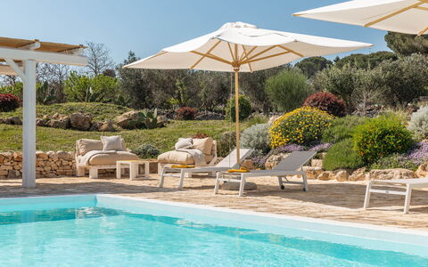 Masseria Le Monache: Mobili Da Esterno, Ombrello, Shade, Sedia, Giardino, Ricorrere, Vaso Di Fiori, Eco Hotel, Landscaping, Design