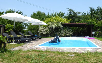 Silea Apartments, Pool, Garden, Treviso: Piscina, Mobili Da Esterno, Ombrello, Ricorrere, Tempo Libero, Mobilia, Shade, Lettino, Eco Hotel, Sedia