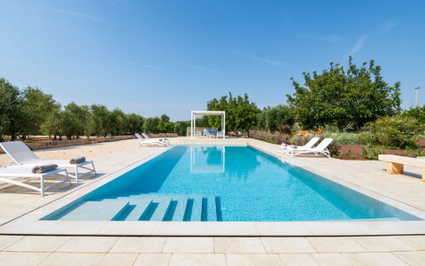 Villa Prestige: Blu, Piscina, Ricorrere, Materiale Composito, Mobili Da Esterno, Shade, Eco Hotel, Giochi D'Acqua, Centro Ricreativo, Terme