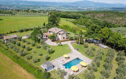Il Querceto: Casa, Zona Residenziale, Area Rurale, Estate, Casa, Villetta, Visione Globale, Giardino, Landscaping, Villaggio