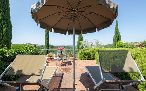 Gaiole in Chianti 915: Mobilia, Mobili Da Esterno, Ombrello, Tavolo, Tavolo Esterno, Sedia, Shade, Giardino, Terrazza, Tempo Libero