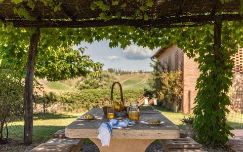 Country House In Tuscan Hills: Mobili Da Esterno, Mobilia, Tavolo Esterno, Shade, Giardino, Tempo Libero, Sedia, Cucina & Sala Da Pranzo Tavolo
