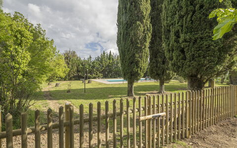 Cottage Monti Pet Friendly With Shared Pool: Erba, Recinzione, Pascolo, Tronco, Woody Impianto, Giardino, Home Scherma, Prato, Prato