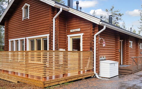 Kevätruska a: Legna, Neve, Inverno, Villetta, Congelamento, Casa, Log Cabin, Larice, Raccordo