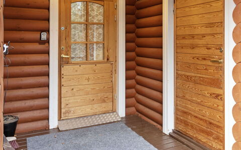 Kevätruska a: Legna, Neve, Inverno, Villetta, Congelamento, Casa, Log Cabin, Larice, Raccordo