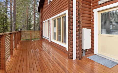Kevätruska a: Legna, Neve, Inverno, Villetta, Congelamento, Casa, Log Cabin, Larice, Raccordo