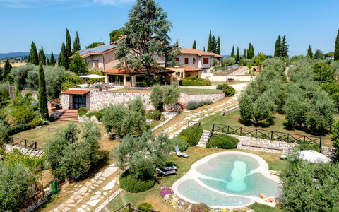 Villa Elsa di Bibbiano Pool, Sauna and View: Paesaggio, Giardino, Landscaping, Estate, Hacienda, Ricorrere, Backyard, Villa, Agriturismo, Cortile