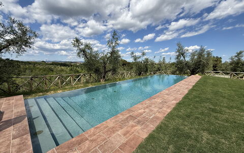 Villa del Mangia, 5Panoramic Pool and Chef Service: Piscina, Materiale Composito, Landscaping, Passerella, Riflessione, Giochi D'Acqua