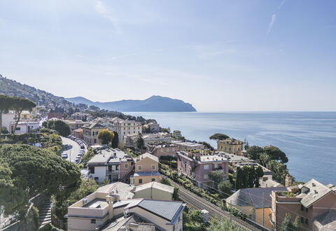 Central Design Flat With Parking, Bogliasco: Acqua, Corpo D'Acqua, Costa, Zona Residenziale, Costiera E Morfologie Oceanic, Orizzonte, Mare, Casa, Casa, Insediamento Umano