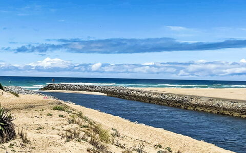 Mimizan 217: Blu, Acqua, Corpo D'Acqua, Costa, Orizzonte, Costiera E Morfologie Oceanic, Riva, Spiaggia, Mare