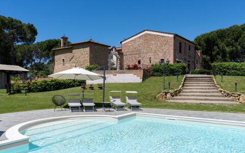 Tenuta i Mandorli, Pool, Wifi, Peccioli: Piscina, Facciata, Casa, Casa, Zona Residenziale, Estate, Mobili Da Esterno, Villetta, Villa, Agriturismo