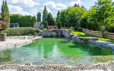 Oase im Grünen: Giardino, Piscina, Giochi D'Acqua, Landscaping, Stagno, Design, Backyard, Reflecting Pool, Ricorrere, Eco Hotel