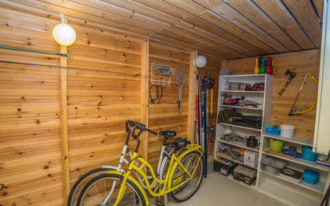 Jerisrannantie 7: Legna, Villetta, Log Cabin, Foresta, Capannone, Edifici Giardino, Larice, Woodland, Color Legno