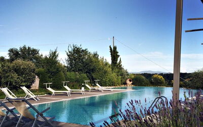 Il Canto Del Maggio: Piscina, Landscaping, Giardino, Mobili Da Esterno, Eco Hotel, Ricorrere, Villa, Backyard, Sempreverde