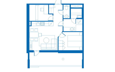 Ruka Chalets 3404: Zona Residenziale, Appartamento, Urban Design, Condominio, Balcone, Shade, Cortile, Design, Cortile, Illuminazione Diurna
