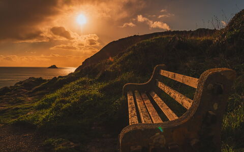 The Old Store: Orizzonte, Paesaggio Naturale, Tramonto, Panchina, Afterglow, Crepuscolo, Alba, Paesaggio, Mare, Estate