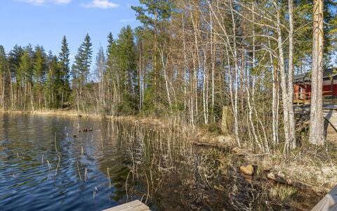 Järven Idylli: Legna, Villetta, Casa, Log Cabin, Legname, Raccordo, Latifoglie, Materiali Naturali, Edifici Giardino, Capanna