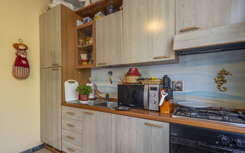 Attico Marino: Legna, Elettrodomestico Da Cucina, Cucina, Apparecchio Major, Interior Design, Controsoffitto, Cabinetry, Pavimentazione, Camera, Mobilia
