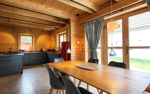 Seeblick 21: Legna, Pavimentazione, Mobilia, Interior Design, Pavimento, Pavimento In Legno, Latifoglie, Casa, Cucina & Sala Da Pranzo Tavolo, Color Legno
