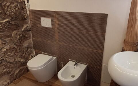 Borgo Incanto: Toilet Seat, Pavimentazione, Parete, Pavimento, Idraulico Fixture, Gabinetto, Marrone, Bagno, Idraulico, Piastrella