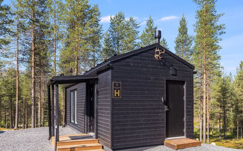 Visit Pyhä Cabins H: Legna, Villetta, Raccordo, Capannone, Congelamento, Pendenza, Log Cabin, Edifici Giardino, Inverno, Capanna
