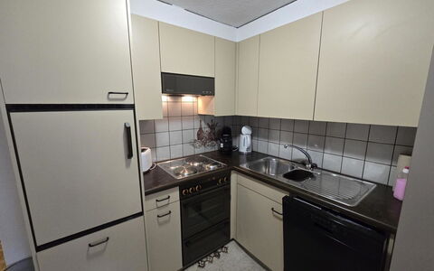 Ferienwohnung Selva: Elettrodomestico Da Cucina, Cucina, Apparecchio Major, Controsoffitto, Lavandino Della Cucina, Cabinetry, Pavimentazione, Cucina Stufa, Stufa, Lavello